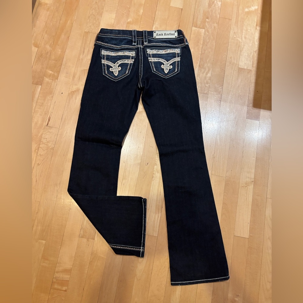 Rock Revival Women's Sherry Easy Boot Dark Wash Boot Cut Jeans - 26